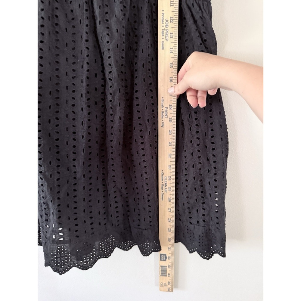Dress Romper Eyelet Black Cottagecore Minimal Cotton Women's‎ Small - Picture 5 of 6